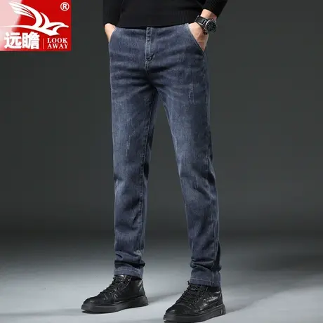 男士秋季牛仔裤男宽松直筒百搭潮牌长裤春秋男款2022新款裤子男款商品大图