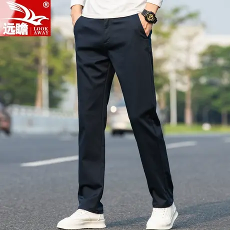 休闲裤男冬季男裤2022新款男士秋冬款百搭宽松直筒修身长裤子男款图片