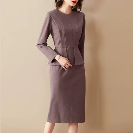 【1件7.9折】春季新品通勤修身假两件裙子时尚洋气显瘦打底连衣裙商品大图