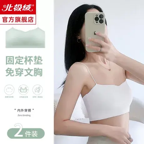 抹胸内衣女薄无痕大胸显小胸防走光裹胸美背吊带背心一体文胸夏季商品大图