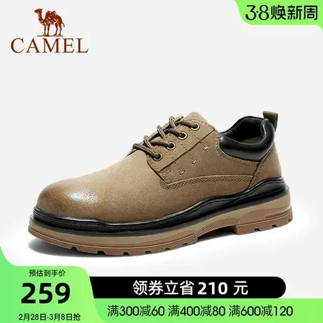 骆驼男士工装鞋低帮英伦真皮百搭休闲皮鞋男鞋秋季新款马丁鞋商品大图