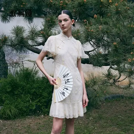 歌莉娅新中式国风旗袍连衣裙夏装女气质小个子显瘦裙子1B5R4K030图片