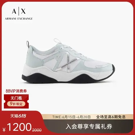 ARMANI EXCHANGE/阿玛尼25夏季新款女士小白鞋低帮厚底老爹运动鞋商品大图