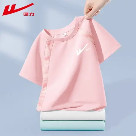 回力童装女童短袖T恤夏季2025新款小女孩薄款冰丝夏装儿童上衣PC图片