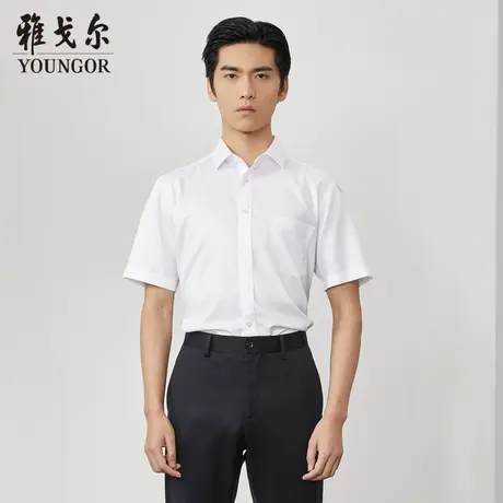 雅戈尔奥莱 商场同款男士短袖衬衫新款官方正品商务休闲短袖衬衫商品大图