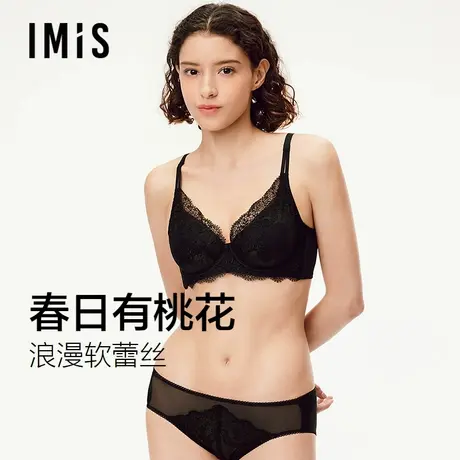 爱美丽春日桃花杯蕾丝大胸显小内衣女软钢圈薄杯文胸2025早秋新款商品大图