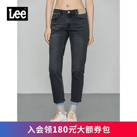 Lee商场同款101+401标准中腰中浅灰色多裤长女牛仔裤LWB1004013YS图片