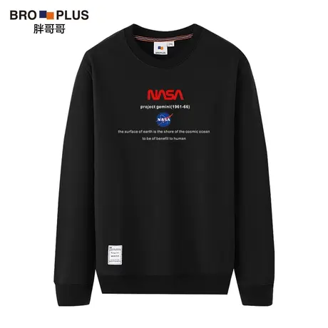 胖哥哥大码男装胖子卫衣男潮流宽松圆领加肥加大200斤秋季款上衣商品大图