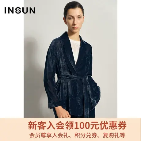 恩裳商场同款夏季时尚波点亮葱垂感舒适轻薄宽松西装外套女装图片