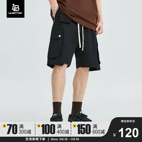 Lilbetter工装短裤男新款运动休闲裤宽松五分裤夏季设计感中裤LB商品大图