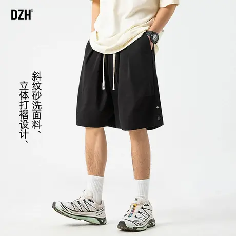 男士黑色短裤男夏季外穿薄款工装运动裤子休闲宽松百搭五分裤美式商品大图