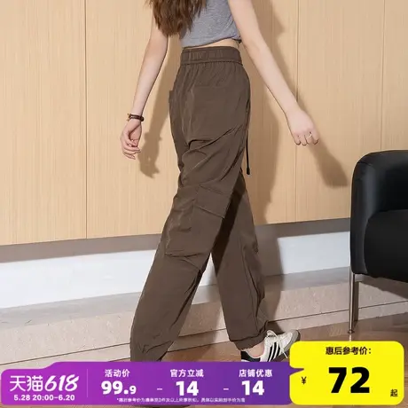 唐狮2025春夏季女休闲长裤净色工装裤小个子薄款显高束脚裤yc图片