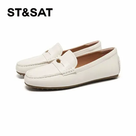 星期六英伦风单鞋女2026春新款百搭休闲通勤平底乐福鞋SSE1111262商品大图