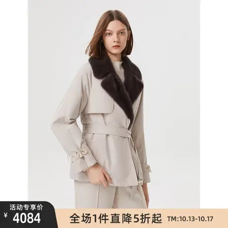 朗姿法式高端奢华时尚洋气水貂领气质高级感加厚皮草外套女冬新款图片