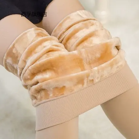 加绒加厚秋冬打底裤女肉色光腿神器高腰弹力外穿踩脚连脚保暖裤袜商品大图