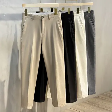 男士九分裤 春秋韩版修身小脚裤休闲裤9分纯棉弹力帅气显瘦锥形裤图片