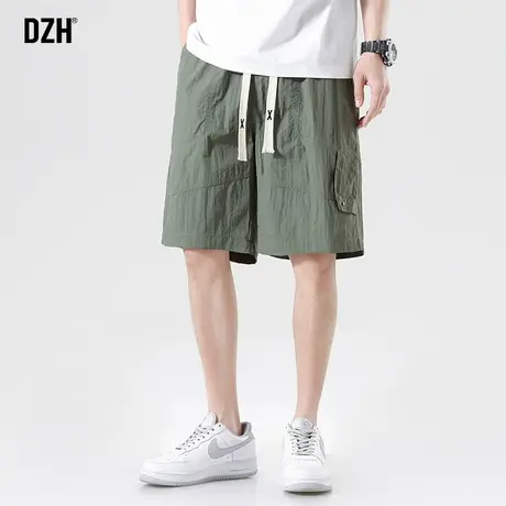 男士绿色短裤男款夏季速干裤五分裤男潮牌薄款裤子休闲百搭大裤衩图片