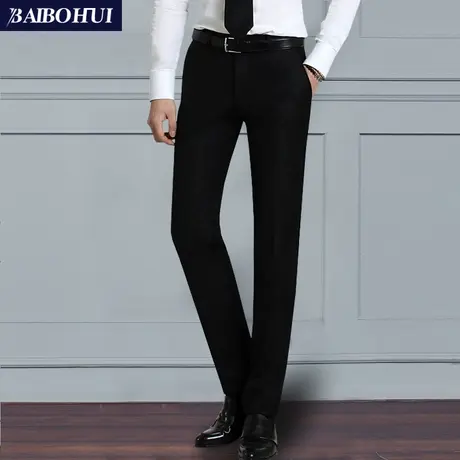 免烫男士西裤春秋修身型休闲裤商务青年西装正装西裤男韩版长裤子商品大图