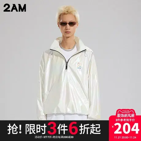 卡宾潮牌2AMLOGO章仔连帽休闲装薄外套夹克炫彩潮酷商品大图