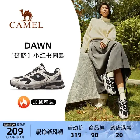 【破晓】骆驼运动鞋女网面透气户外休闲鞋女鞋复古慢跑鞋女款鞋子商品大图