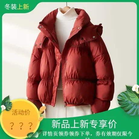 时尚气质羽绒服2023年冬季新款女连帽百搭短款休闲减龄韩版上衣图片