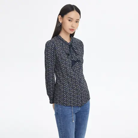 悦朗姿/LANCY春夏新款女士衬衫商场同款简约长袖袖职业衬衫女图片