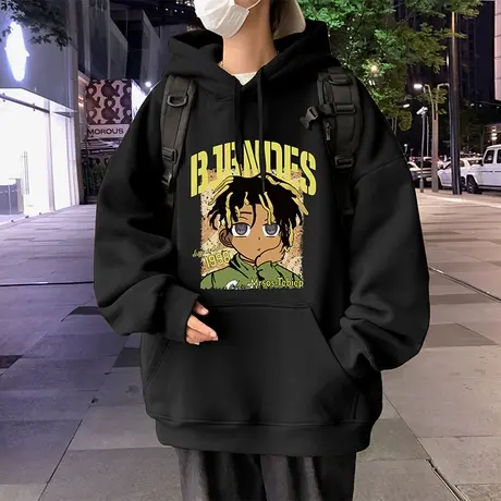 纯棉秋冬季卫衣男美式潮流ins连帽上衣2023新款重磅帽衫宽松外套商品大图