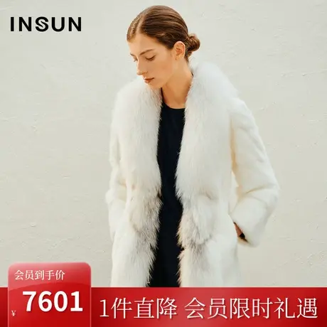 恩裳商场同款2023秋季新款时尚狐狸大毛领皮草外套公貂貂皮大衣图片