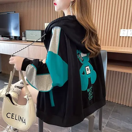 早秋外套女春秋季韩版宽松bf慵懒风ins薄款初秋卫衣开衫棒球服潮商品大图