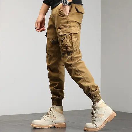 休闲男裤新款弹力宽松束脚裤子ins潮牌工装工装休闲束脚宽松时尚商品大图