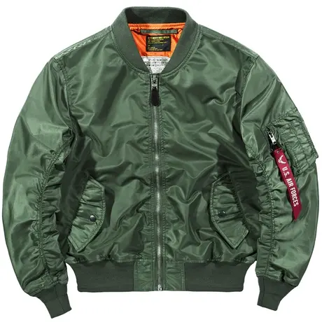 VIP纯色ma1飞行员夹克男薄款大码宽松帅气工装外套韩版棒球服潮流商品大图