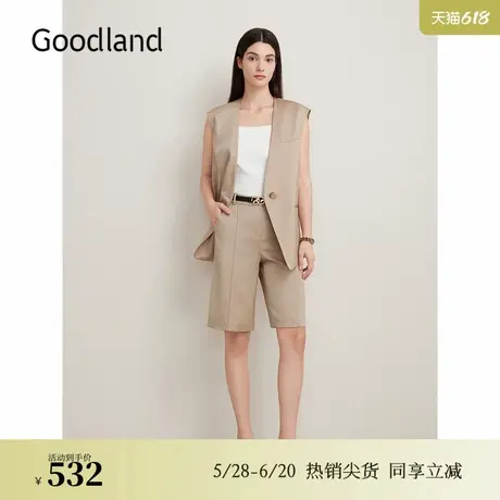 【醋酸系列】Goodland美地夏季阔版马甲外套商品大图
