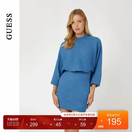 GUESS女士纯色时尚性感露背套头针织衫-W3BR58Z3B50商品大图