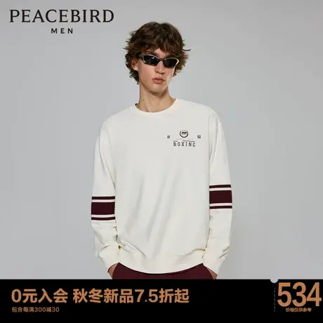 【AIRxPEACE】太平鸟男装 EVERLAT联名圆领套头卫衣男BYBFD2108图片