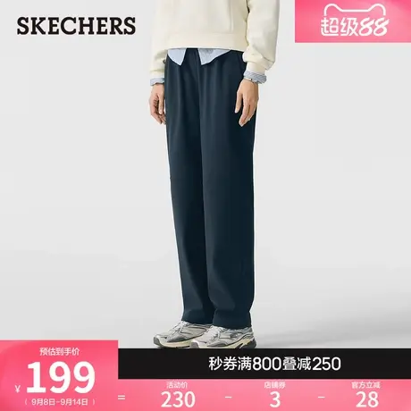 斯凯奇2025秋季新款女士直筒长裤防泼水防风休闲运动裤阔腿裤卫裤商品大图