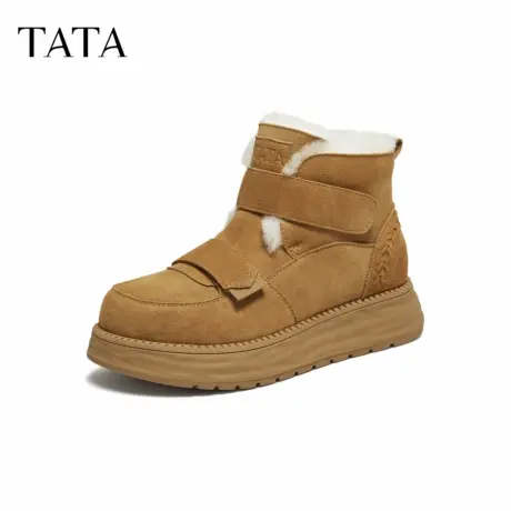 【新品试用】TATA他她2025冬时尚百搭女休闲雪地靴新款CYY03DD5商品大图