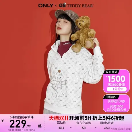 【上新】ONLY奥莱TEDDY BEAR泰迪熊联名套头卫衣女商品大图