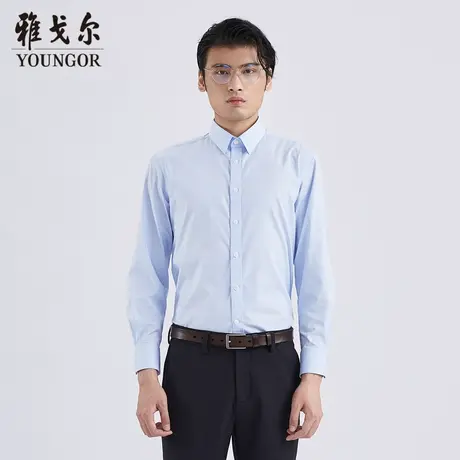 雅戈尔奥莱 商场同款男士长袖衬衫秋季新款官方商务休闲衬衫商品大图