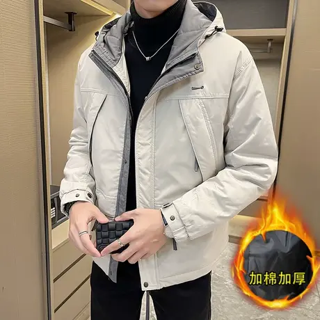 棉衣男士冬季加厚抗寒保暖户外冲锋衣外套学生休闲羽绒棉服棉袄潮图片