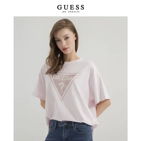 【38上新季】GUESS情侣装个性设计感宽松纯棉短袖圆领T恤上衣图片