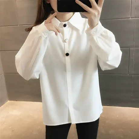 衬衣2023年新款女春装白色衬衫女设计感小众高级感别致上衣女外套图片