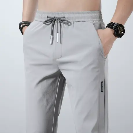 夏季超薄款冰丝西裤休闲长裤男士修身小脚夏天运动商务西装裤男装商品大图