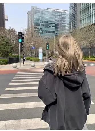 高级感灰开衫卫衣外套女2024新款春秋宽松慵懒风连帽上衣oversize图片