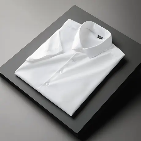 2023新款短袖衬衫男商务休闲免烫抗皱白衬衣夏季轻熟风高级感寸衫商品大图