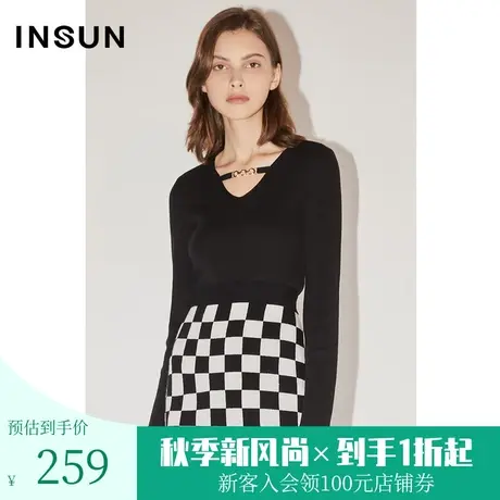 恩裳COVER秋季新款时尚轻盈打底衫舒适弹力修身百搭毛针织衫商品大图