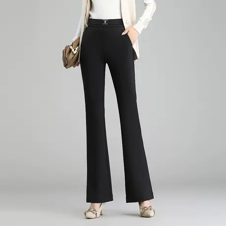 坠感西装喇叭裤女秋季2023新款高腰显瘦气质长裤时尚微喇休闲裤子商品大图