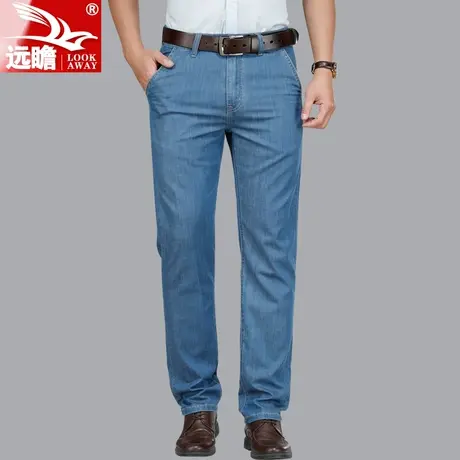 2023新款男士裤子夏季薄款冰丝莫代尔休闲长裤宽松直筒牛仔裤男潮商品大图