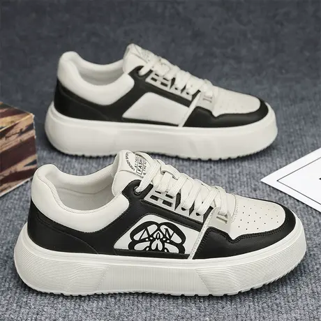 男鞋2023新款夏季透气运动小众港风厚底滑板鞋青少年百搭休闲潮鞋商品大图