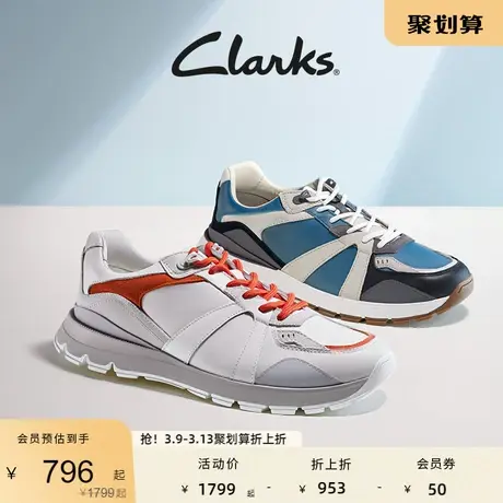 Clarks其乐男鞋春夏季复古潮流拼色休闲鞋舒适透气缓震运动鞋男商品大图