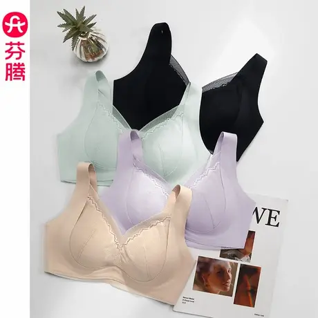 芬腾内衣女大胸显小性感蕾丝无钢圈文胸上托聚拢防下垂收副乳胸罩图片